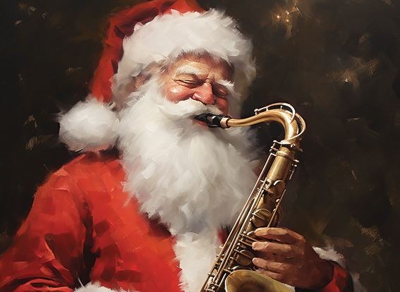 santa mit sax